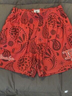 Inaka Power Red Paisley Athletic Shorts